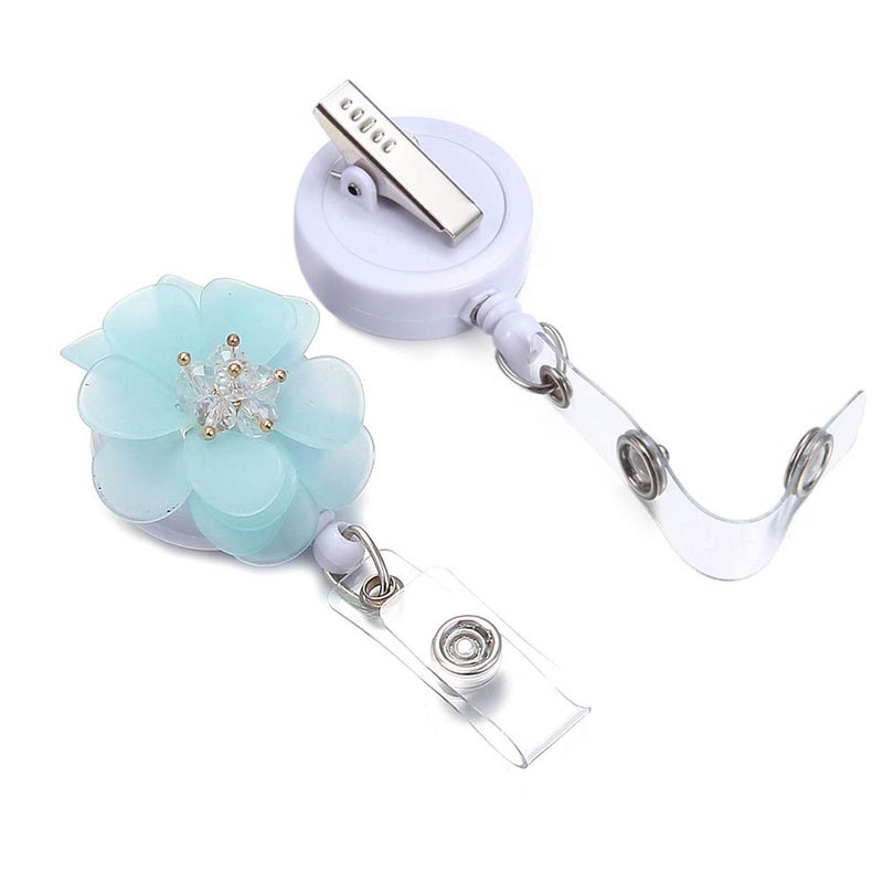 Coeufuedy Badge Reel Retractable Badge Holder with Alligator Clip,Nurse Cute Badge Clip for ID Card Holders,24" Wire Cord (Pack of 15 Randomly) - Image 4